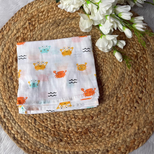 Muslin Swaddle/ Towel - Crab