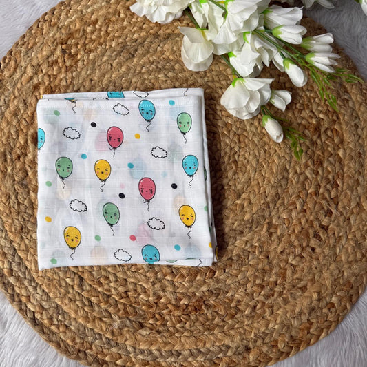 Muslin Swaddle/ Towel - Balloons