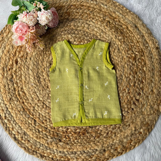 Muslin Baby Jabla - Green flowers