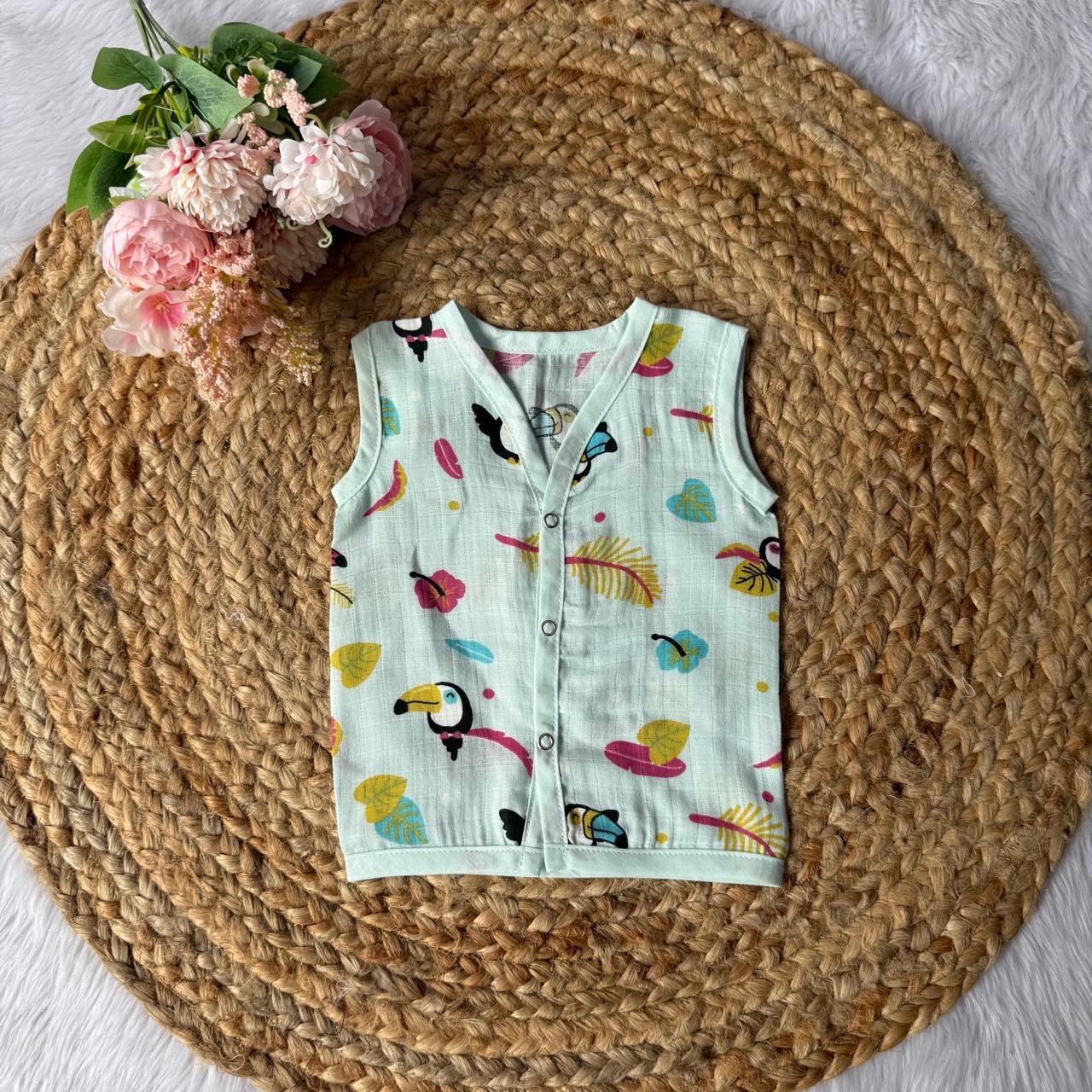 Muslin Baby Jabla - Blue Parrot