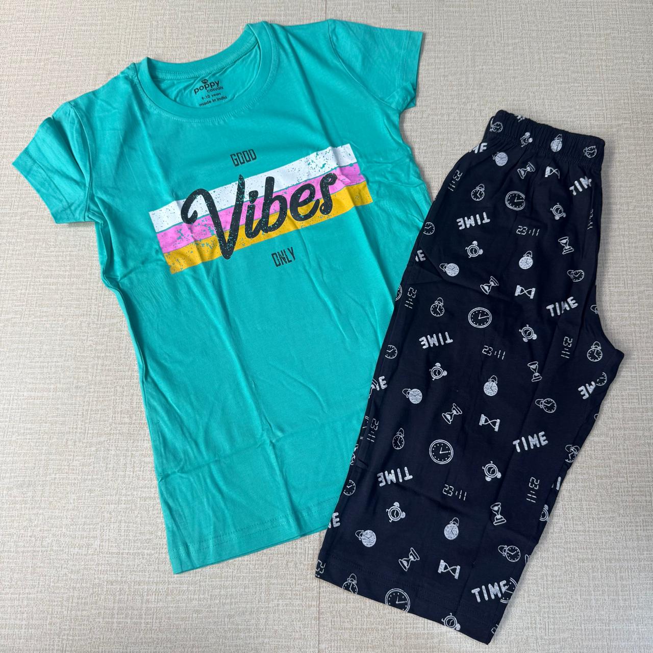 Girls Night Set - Time  [3/4th pant]