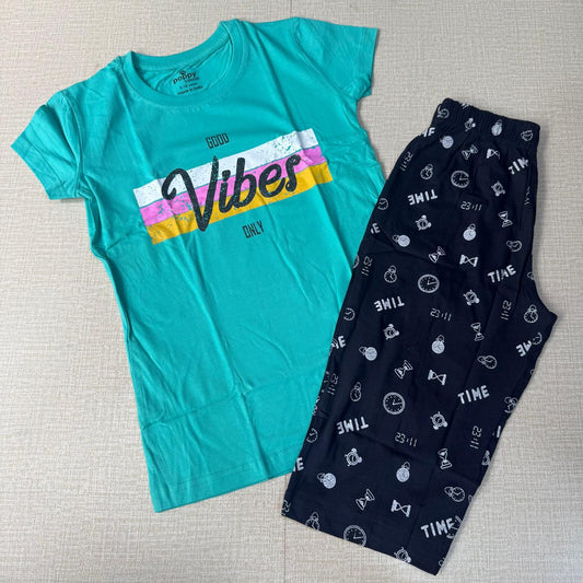Girls Night Set - Time  [3/4th pant]