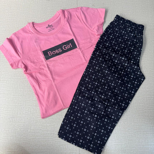 Girls Night Set - Flowers  [3/4th pant]