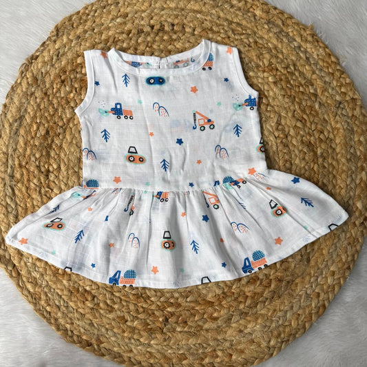Muslin Button Frock - Truck