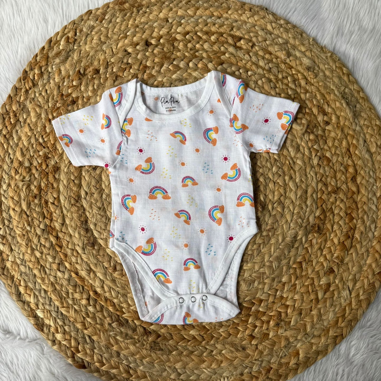 Baby Muslin Romper - Rainbow