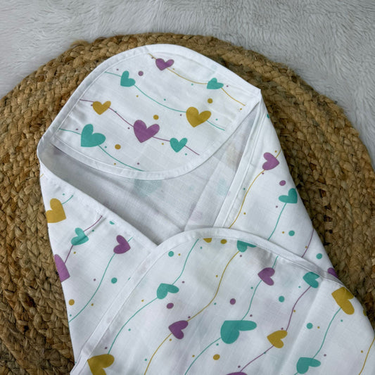 Hooded Towel - Hearts