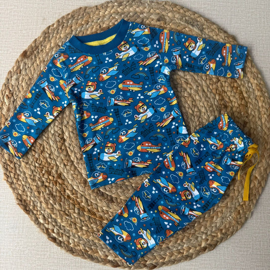 Kids Pant Co-Ord Sets -  Aeroplane  [Full sleeve]
