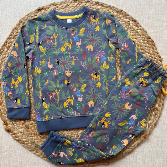 Kids Pant Co-Ord Sets (Full sleeve) - Grey Trees