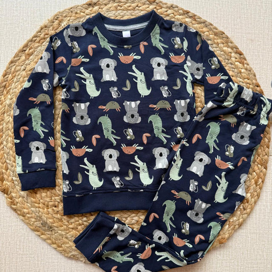 Kids Pant Co-Ord Sets (Full sleeve) - Forest Animal