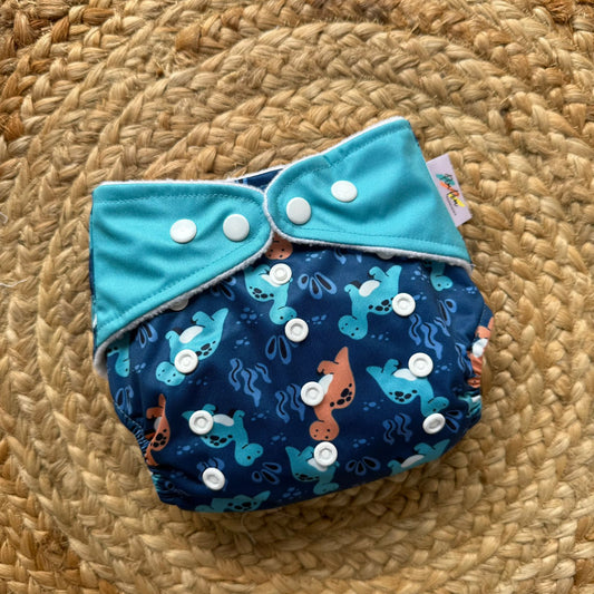 Cloth Diapers - Blue Dino