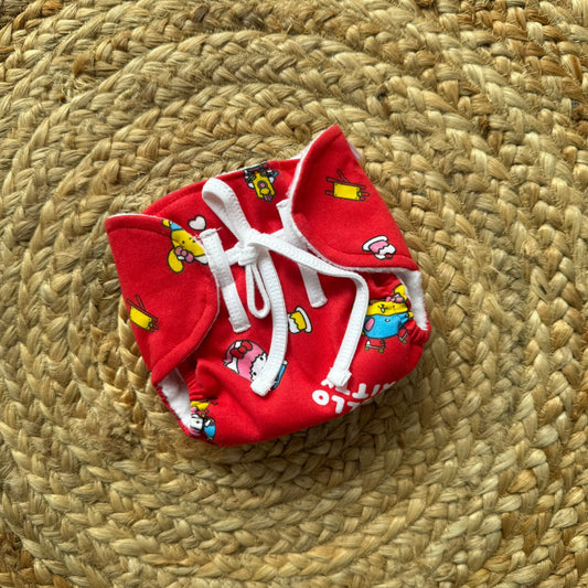 Muslin Baby Nappy - Red Hello kitty