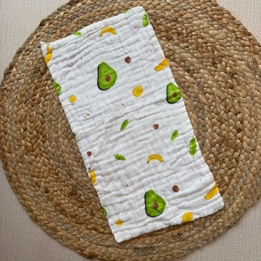 Baby Burp Cloth - 6 layer Muslin - Avacado