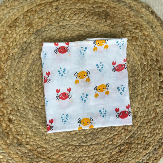 Muslin Swaddle/ Towel - Crab