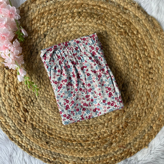 Women Pyjama Pant - White Flowers
