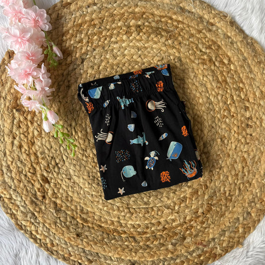 Women Pyjama Pant - Black Animal