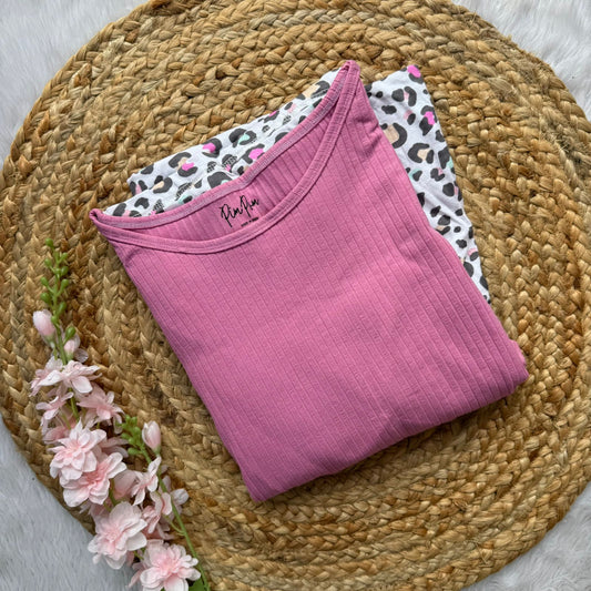 Pink Leopard - Dual Colour Zipless Criss Cross Maternity Wear