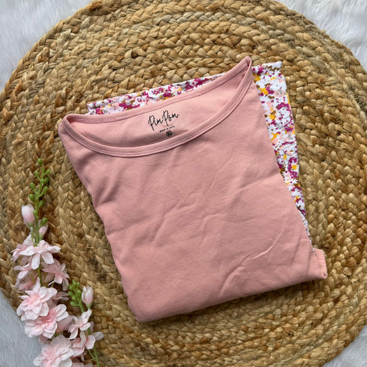 Pastel Pink - Dual Colour Zipless Criss Cross Maternity Wear