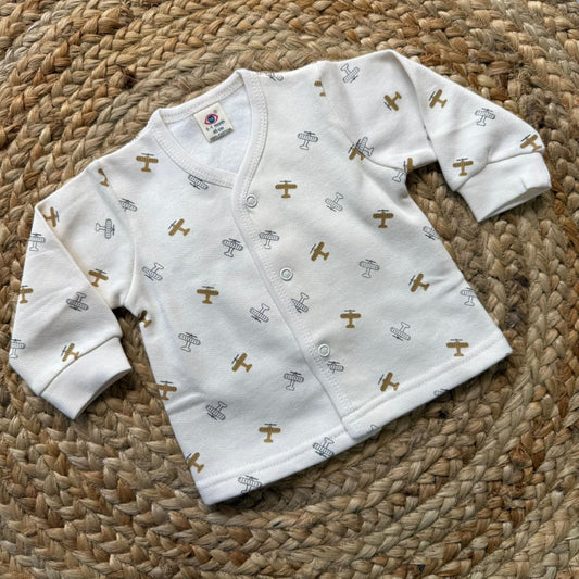 Baby sweater - Half White Aeroplane