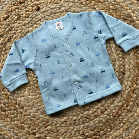 Baby sweater - Blue Cars