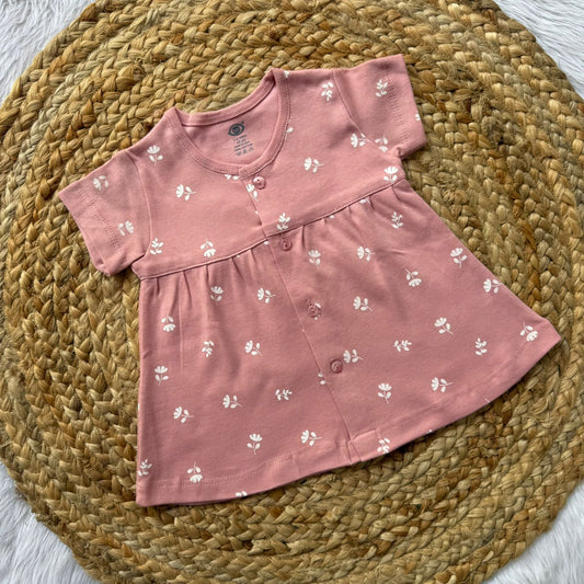 Peach - Premium Baby Knitted Frocks