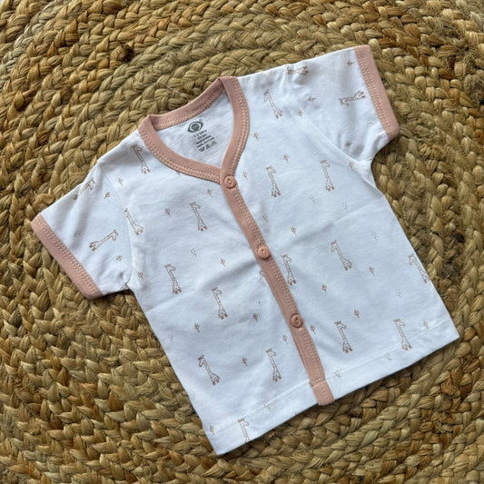 Knitted Baby Jabla with Sleeve - White $ Brown