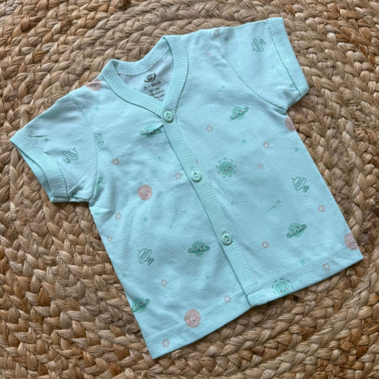Knitted Baby Jabla with Sleeve - Skyblue