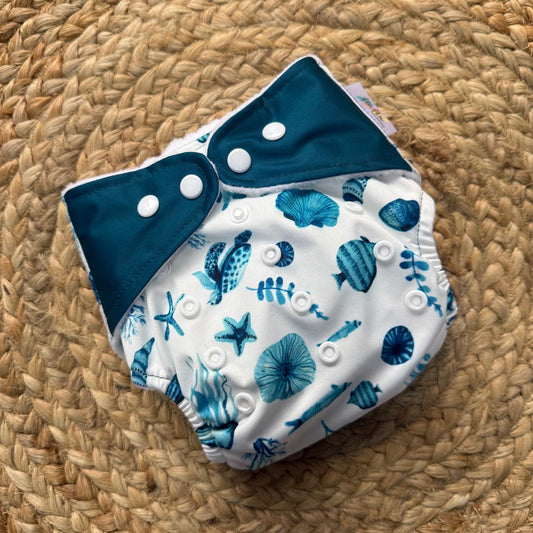 Cloth Diapers - Blue sea animals