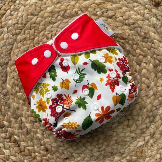 Cloth Diapers - Red Leaves