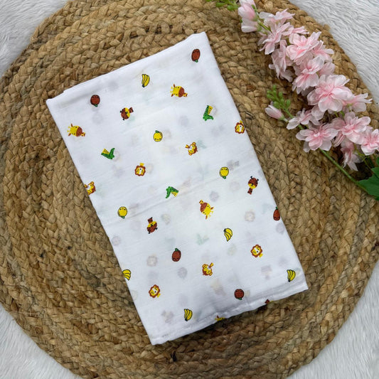 Muslin Adult Bath Towels - Animal Faces