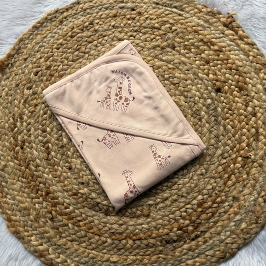 Hooded Towel - Giraffe Orange