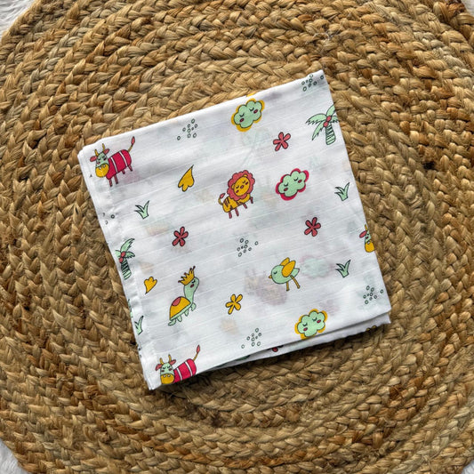 Muslin Swaddle/ Towel - Animals
