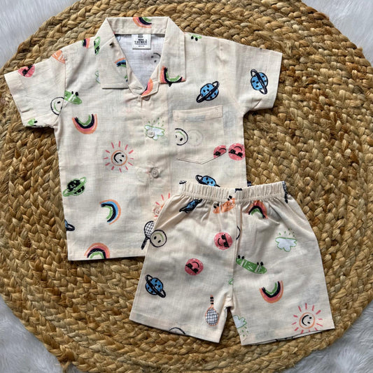 Boys Shirt and Shorts Set - Sandal Solar