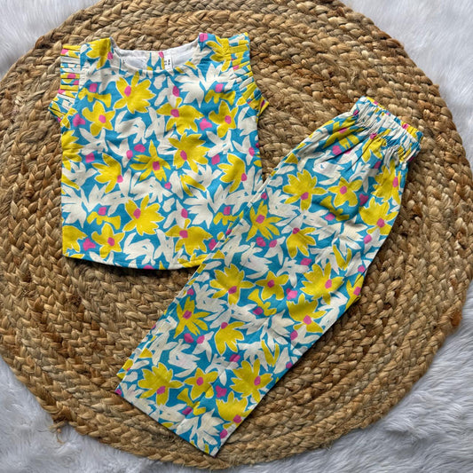 Girls Set - Yellow Flowers