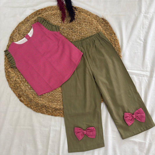 Girls Set - Olive green