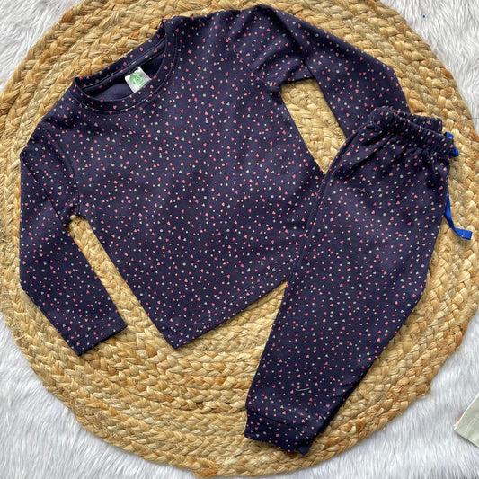 Kids Pant Co-Ord Winter Sets - Hearts [Full sleeve]