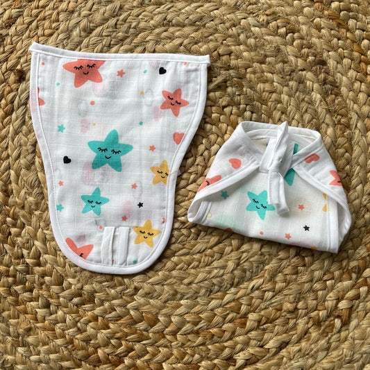 Muslin Baby Nappy -  Stars