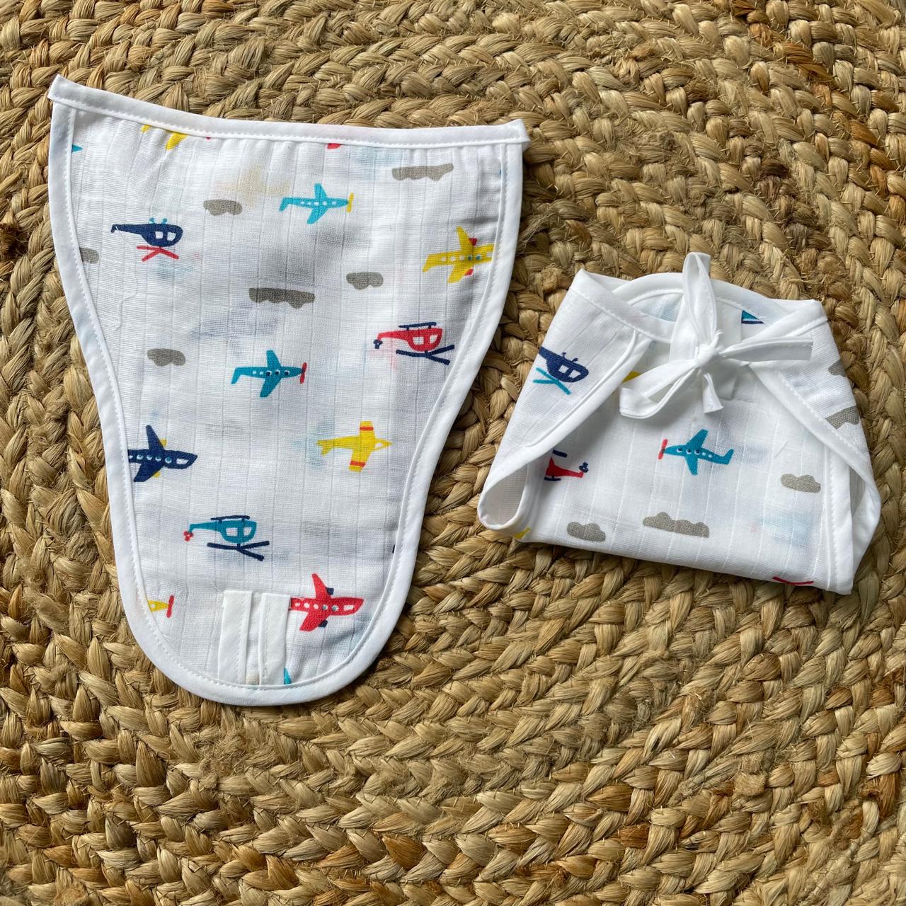 Muslin Baby Nappy - Aeroplane