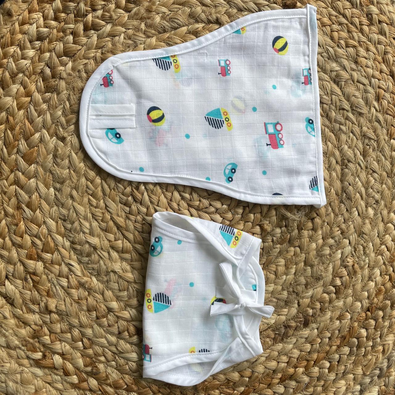 Muslin Baby Nappy - Boat & Ball