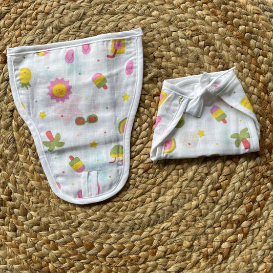 Muslin Baby Nappy -  Sun &  Ice cream