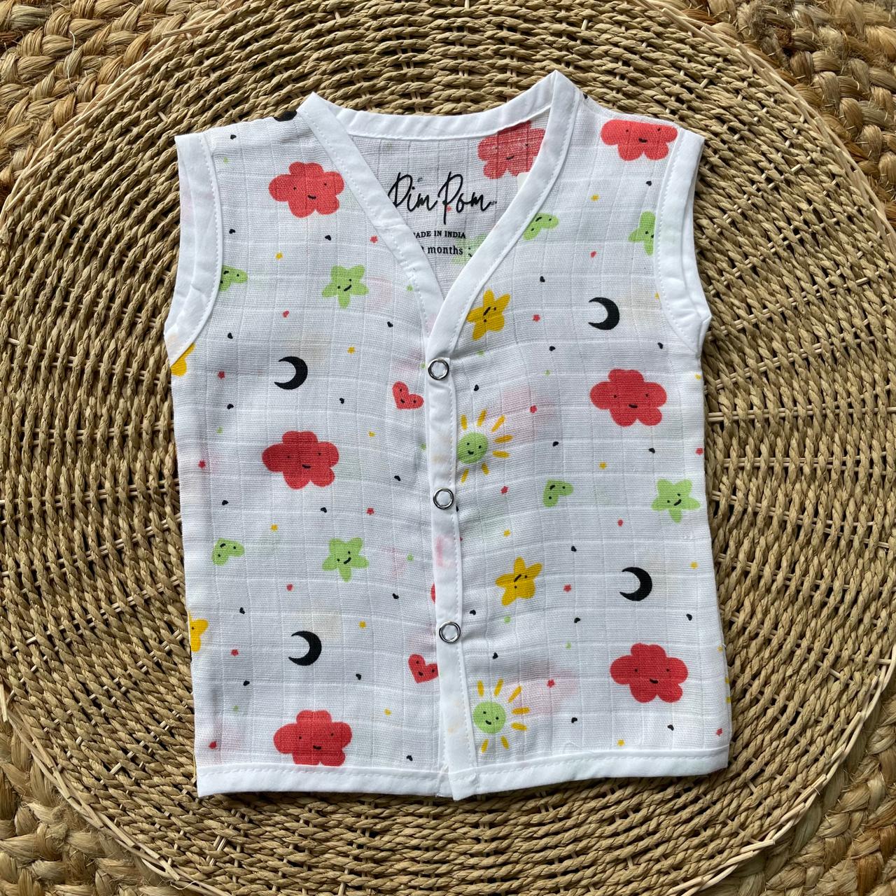 Muslin Baby Jabla - Red Clouds