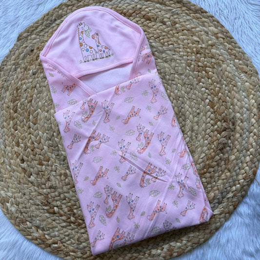 Hooded Towel - Giraffe Rose