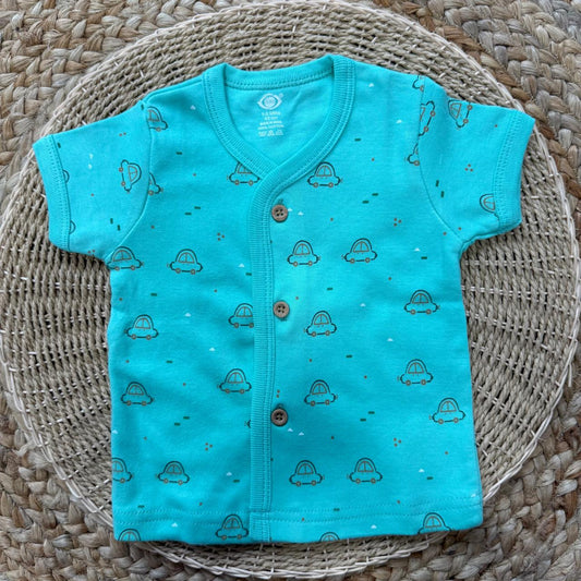 Knitted Baby Jabla with Sleeve - Peacock Green