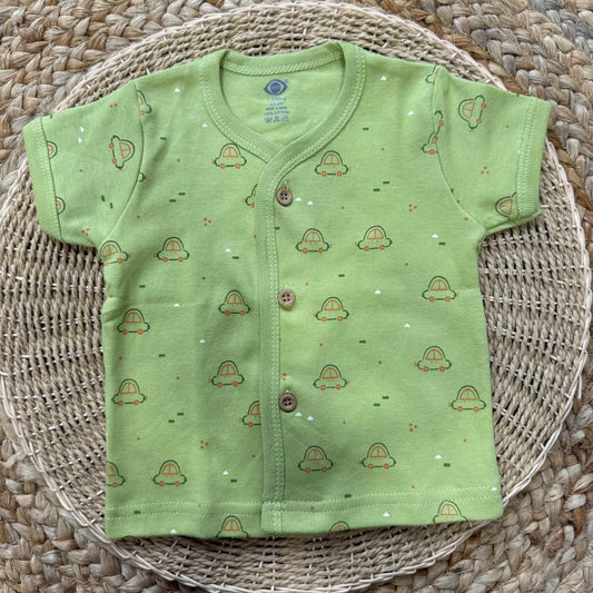 Knitted Baby Jabla with Sleeve - Leaf Green