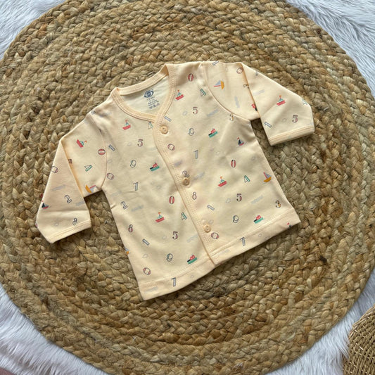 Knitted Baby Jabla with Full Sleeve - Orange