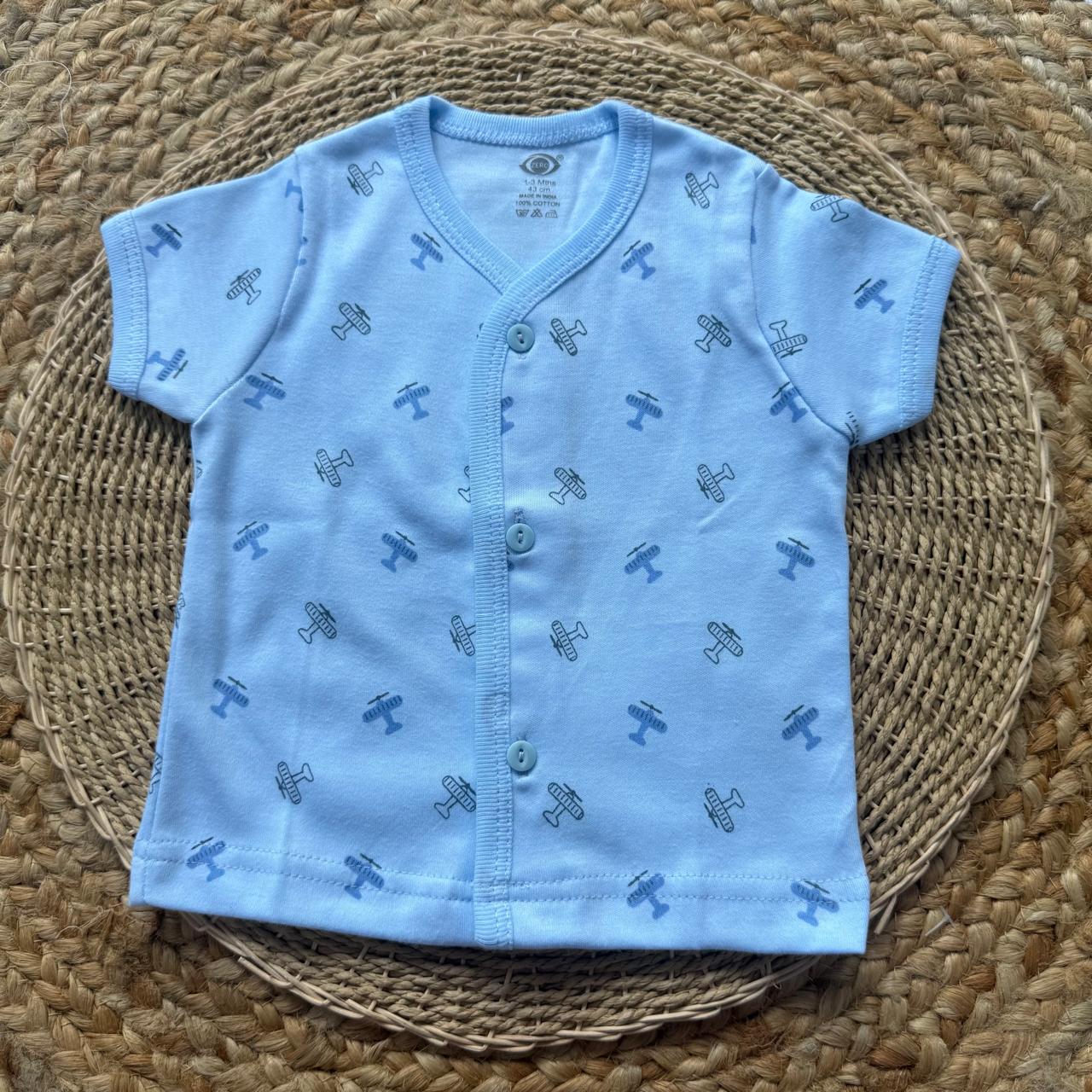 Knitted Baby Jabla with Sleeve - Blue