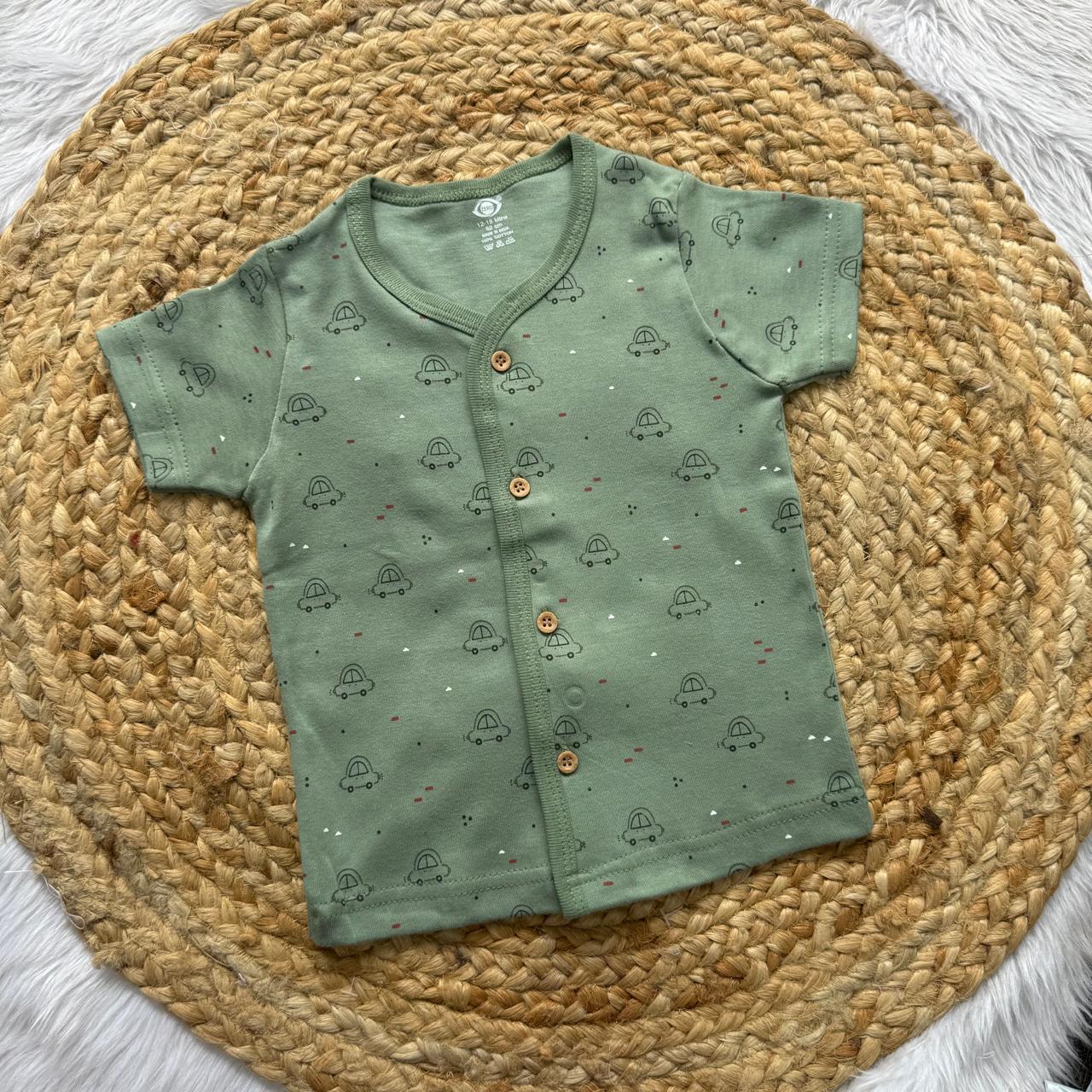 Knitted Baby Jabla with Sleeve - Green