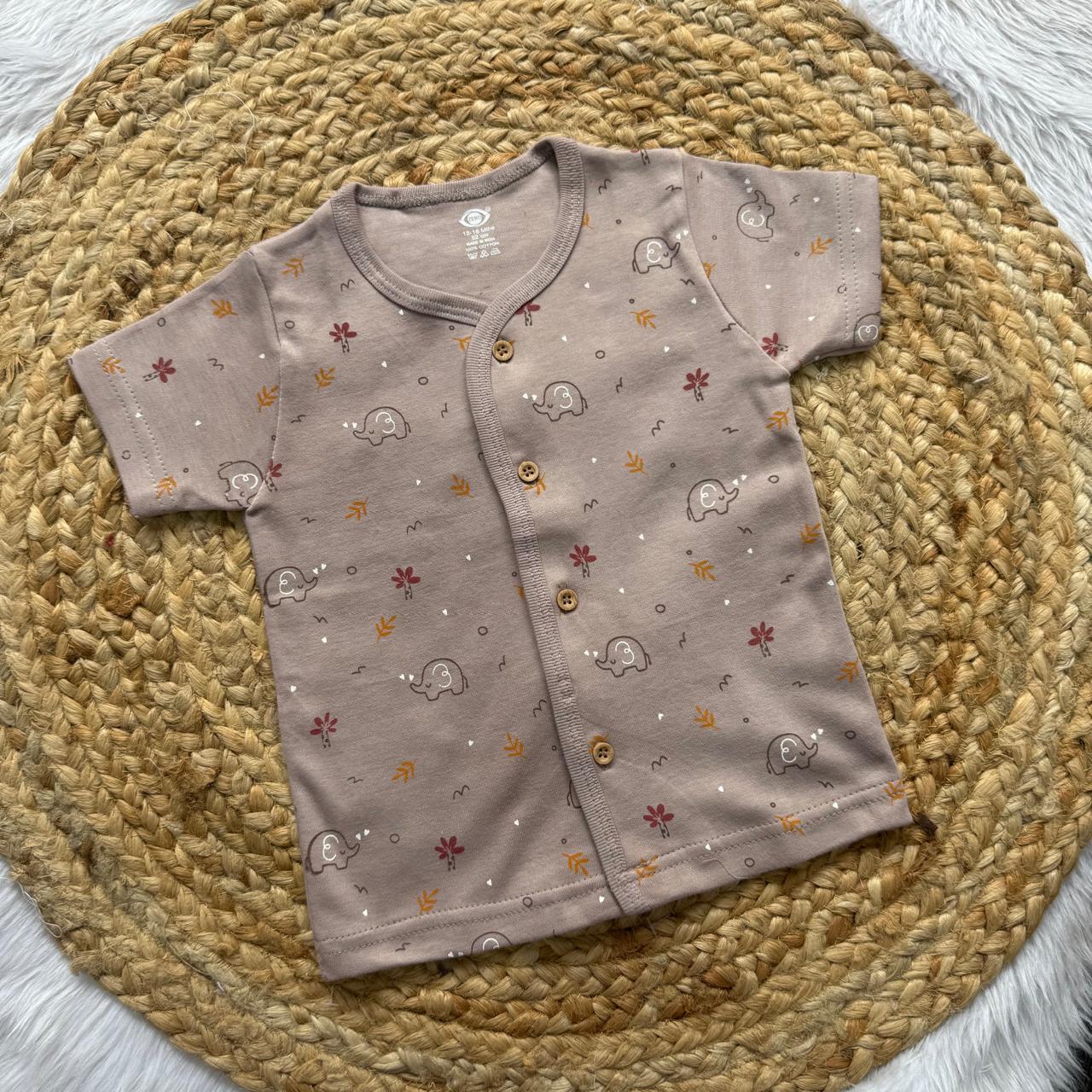 Knitted Baby Jabla with Sleeve - Dull Brown