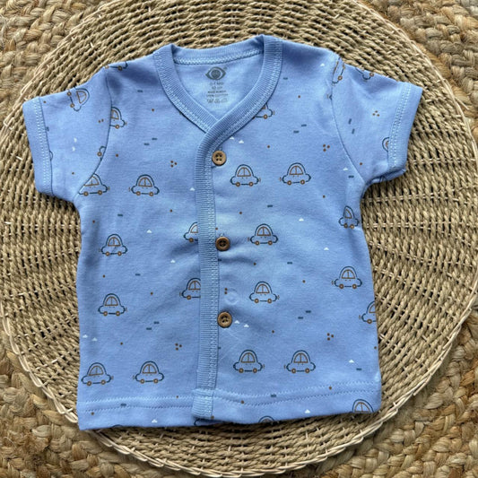 Knitted Baby Jabla with Sleeve -  Blue