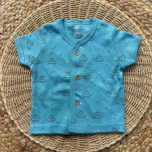 Knitted Baby Jabla with Sleeve - Teal Blue