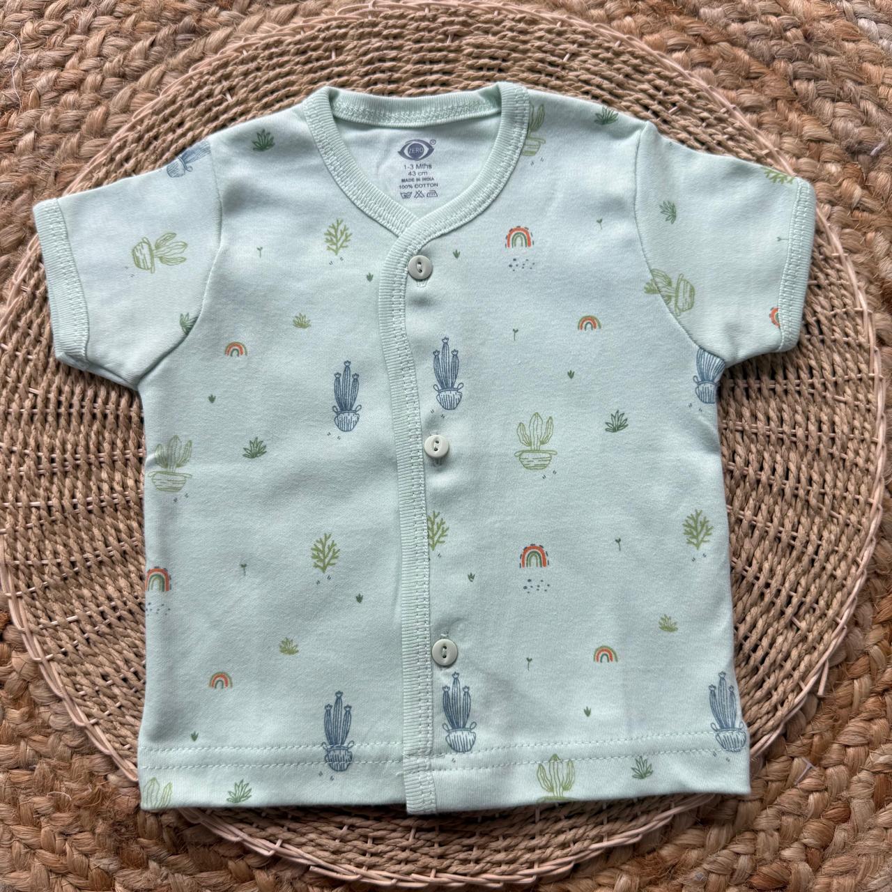 Knitted Baby Jabla with Sleeve - Light Green